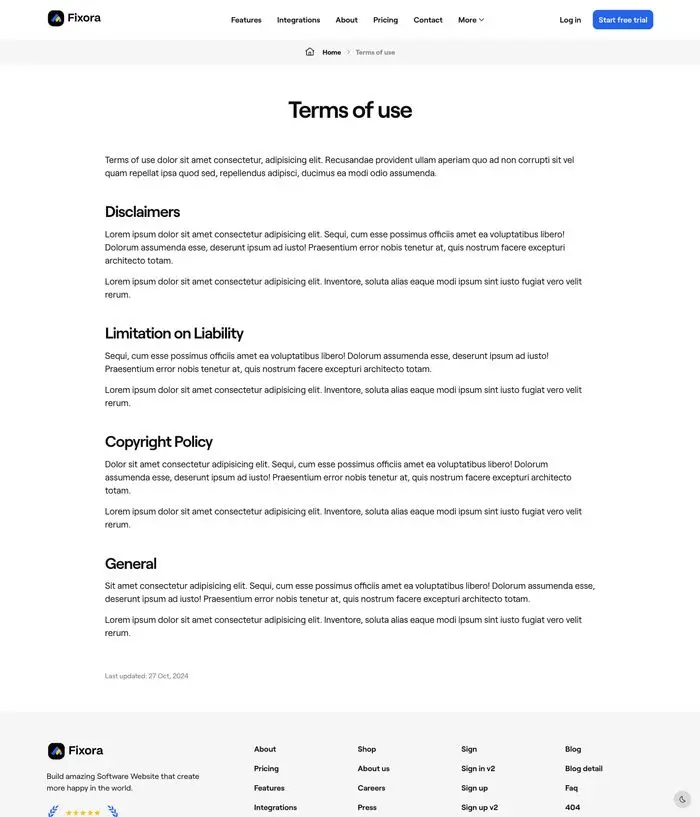 Terms of use