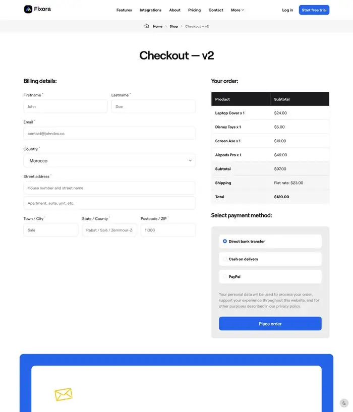 Checkout v2