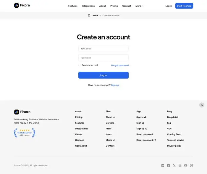 Sign up v2